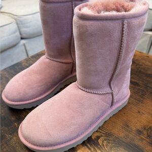 Girls UGG Pink Suede Winter Boots